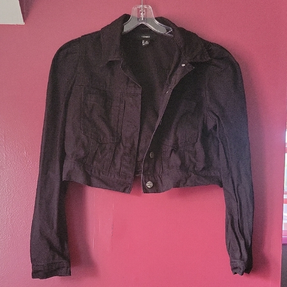 Forever 21 Black Jean Jacket - Picture 1 of 3
